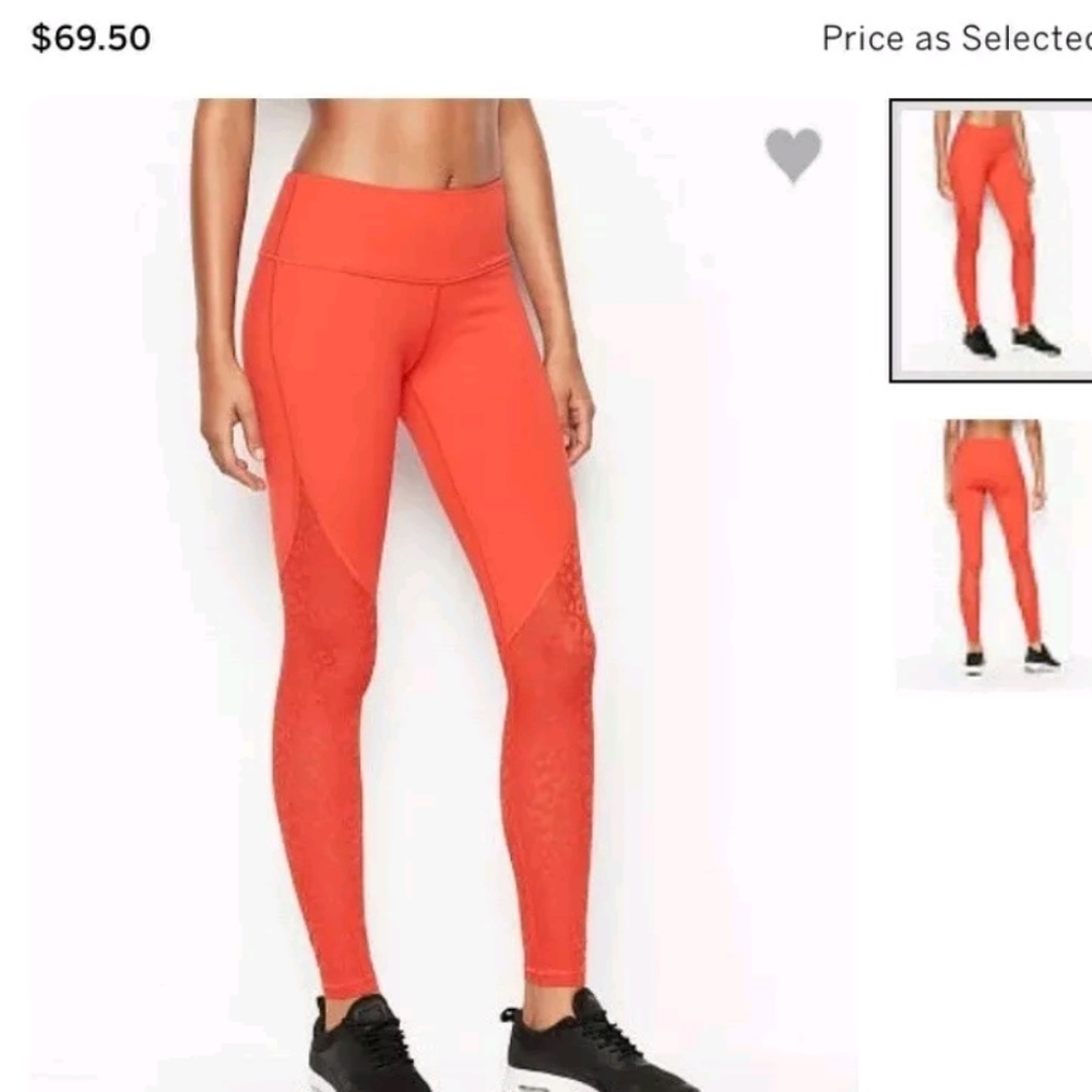Victoria's secret sport mesh legging hot orange